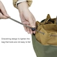 thumbnail image 3 of Graflsoa Durable Canvas Cylinder Tool Bag for Garden & Outdoor Use, Multi-Pocket Design with Drawstring Closure, Foldable & Portable in Khaki/Grey/Yellow Options, 3 of 6
