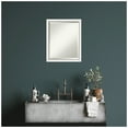 thumbnail image 4 of Amanti Art Morgan White Silver Beveled Wood Bathroom Wall Mirror, 4 of 10