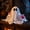 Style A, variant on White Ghost Plastic Halloween Decor, Shelf Desk Mantel Cute Spooky Mini Resin Figurines, Tiny Ghost Halloween decorations for Home Party Tiered Tray, 7x5x5cm