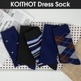 thumbnail image 3 of KOITHOT 5 Pairs Men Dress Socks, Lightweight Classic Crew Scocks for Men Size 10-13 Gift Set, 3 of 8