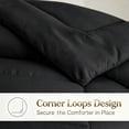 thumbnail image 2 of BedTreat Down Alternative Comforter with Corner Tabs - All Season Quilted Full Size 240 GSM Black Comforter, Machine Washable Microfiber Bedding, 2 of 7