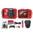 thumbnail image 1 of KODAK PIXPRO WPZ2 Rugged Waterproof Shockproof Dustproof WiFi Digital Vlogging Camera 16MP (Red) Bundle With 32GB Memory Card + Vlogger Tripod + Bag + Cleaning Kit + More Accessories, 1 of 6