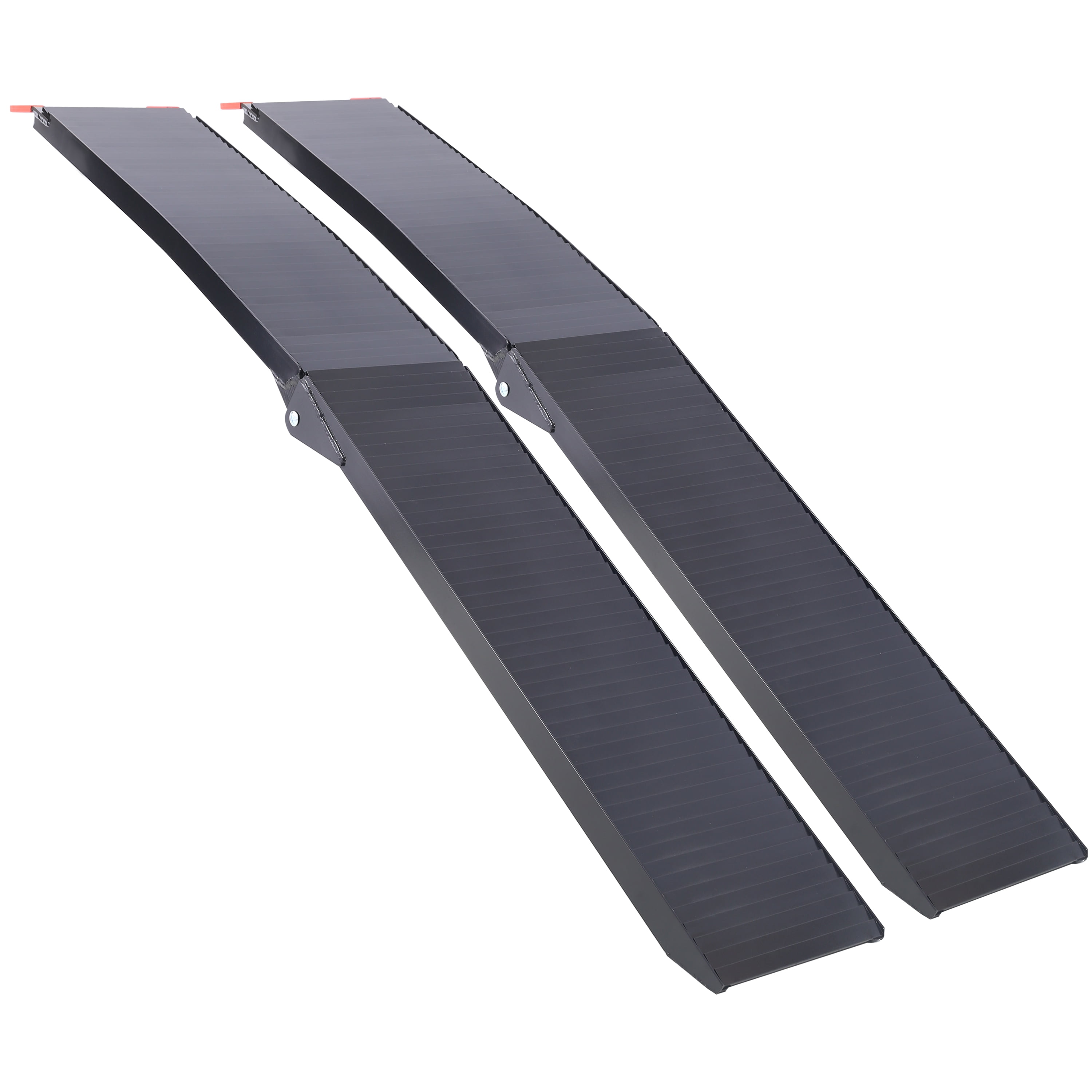 Truck Ramps, 80"x12" Portable Loading Ramps for Pickup Trucks 1500 LBS Capacity Aluminum Folding Ramps with Buckle for ATVs, Snowblower, Lawn Mowers, UTVs, Bike, 2PCS, Black Coating,