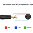 thumbnail image 2 of 3.5mm to XLR Cable 3.3 ft, Male to Female 1/8 to XLR Cable, XLR to 3.5mm Cable for DSLR, DV Camcorder, Digital Voice Recorder, 2 of 6