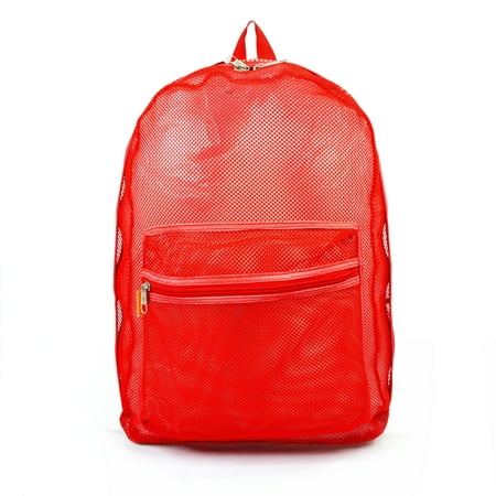 Mesh Backpack See through Student School Bag Bookbag Mesh Net Daypack