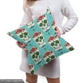 thumbnail image 4 of Ambesonne Colorful Fabric by the Yard Upholstery, Roses on Skull Pattern, 10 Yards, Seafoam Green and Ruby, 4 of 4
