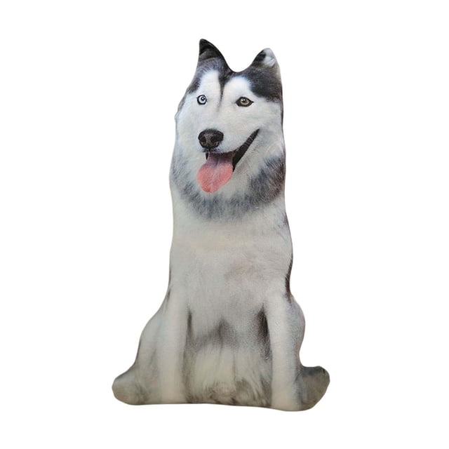 Cojín decorativo con forma de perro estampado, cojín de suelo, juguete divertido de 89 cm. Fornido