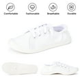 thumbnail image 3 of JENN ARDOR Women's Sneakers Canvas Low Top Lace Up Slip On Shoes Fashion Casual Comfortable Walking Flats Non Slip Platform Loafers, 3 of 8