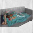 thumbnail image 6 of Pool Party Soft Flannel Fleece Blanket, Happy Children in Swimsuits Go Swimming Having Fun Cartoon Design, Cozy Plush for Indoor and Outdoor Use, 50" x 70", Dark Seafoam Multicolor, by Ambesonne, 6 of 6