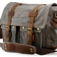 thumbnail image 2 of GEARONIC TM Bolso bandolera militar escolar de lona y cuero vintage para hombre Messenger grande 17 "- Pizarra Methold SH1106-113, 2 of 4