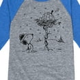 thumbnail image 3 of Peanuts - Snoopy Woodstock Igloo - Toddler & Youth Raglan Graphic T-Shirt, 3 of 5