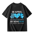 thumbnail image 6 of ibiyuan Autism Awareness Shirt Kids Autism Acceptance Shirts Inspirational Tops for Toddler Boys Girls Mental Health Graphic Top,Black, 6 of 9