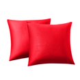 thumbnail image 1 of Fundas decorativas para cojines RainRoad de terciopelo rojo navideño 46x46 cm paquete de 2, 1 of 7