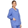 thumbnail image 6 of Dickies EDS Signature Medical Scrubs Warm Up Jacket for Women Snap Front Plus Size 86306, 6 of 8