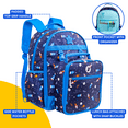 thumbnail image 5 of J World Boys And Girls Duet 16" Backpack With Detachable Lunch Box For School, Spaceship, 5 of 6