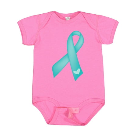 

Inktastic Teal Awareness Ribbon Gift Baby Girl Bodysuit