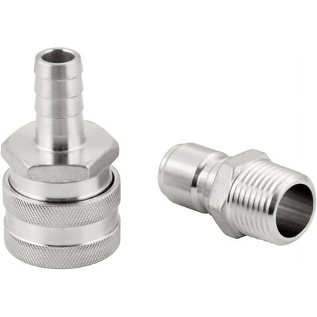

Stainless Steel Quick Disconnect Set (1/2) - Home Brewing Connector