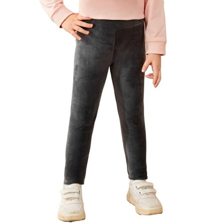 

Solid Regular Dark Grey Toddler Girls Leggings (Girl s)