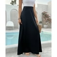 thumbnail image 2 of SOMER Dresses for Women Maxi Midi Skirts Long Medium Fancy Flowy Beach Dress Casual High Waist with Pockets for 2025 Trendy Spring Summer Black, 2 of 6