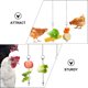thumbnail image 4 of Comederos para aves de corral con forma de pollo, brocheta colgante para golosinas de verduras con bandeja para herramientas de alimentación con cadena, 4 of 6