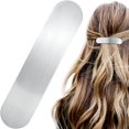 thumbnail image 1 of Hinzic-pasador de pelo plateado de 3 pulgadas para mujer, pinza de pelo grande de Metal, accesorios para el cabello para fiesta de boda francesa Vintage, pelo largo y grueso, 1 of 5
