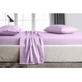 thumbnail image 2 of 4 Piece Bed Sheet Set – 1 Flat Sheet, 1 Fitted Sheet 15" Deep Pocket and 2 Pillowcases – 100% Egyptian Cotton & 500 TC, Bed Sheet Set For Bedroom – Extra Soft - Lavender Solid,Twin-XXL Size., 2 of 6