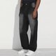 thumbnail image 1 of Pantalones vaqueros de longitud completa para hombre, color liso, con bolsillo, cintura media, rectos, de poliéster, 1 of 6
