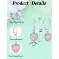 thumbnail image 7 of VESITIM Pink Opal Dangle Drop Earrings Women Sterling Silver Opal Jewelry Heart Shaped Birthstone Leverback Earring as Gift, 7 of 7