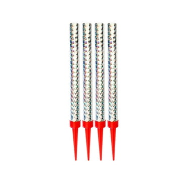 King of Sparklers VIP Bottle Sparklers, Silver, Pack of 12, Firecrackers & Fireworks