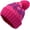 Pink, variant on Knit Fairs Isle Nordic Bobble Pom Beanie Hat JZP0026