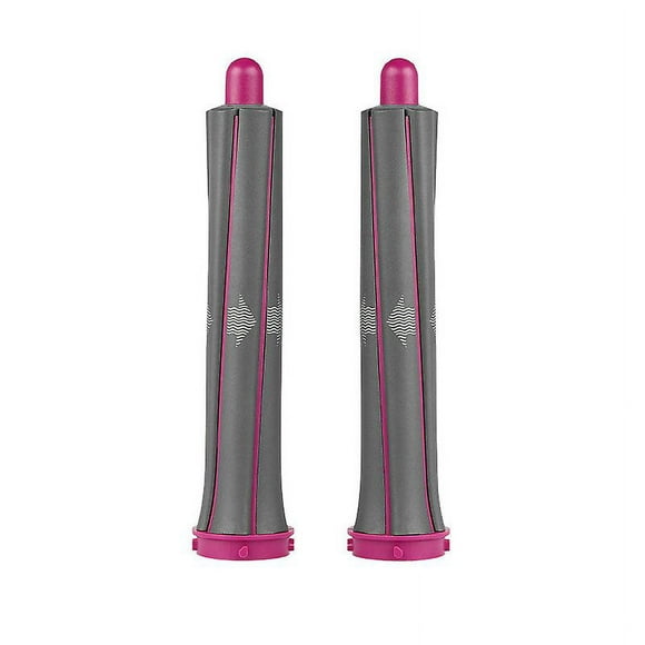 1 pair of 30mm/1.2" long barrel curlers for Dyson hair dryers with 2 adapter holders for converting Dyson hair dryers into air-wrapped curling stylers