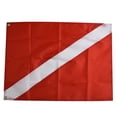 thumbnail image 1 of Drapeau de Bateau de Plongée, Marqueur de Plongée Léger Rouge Blanc, 1 of 9