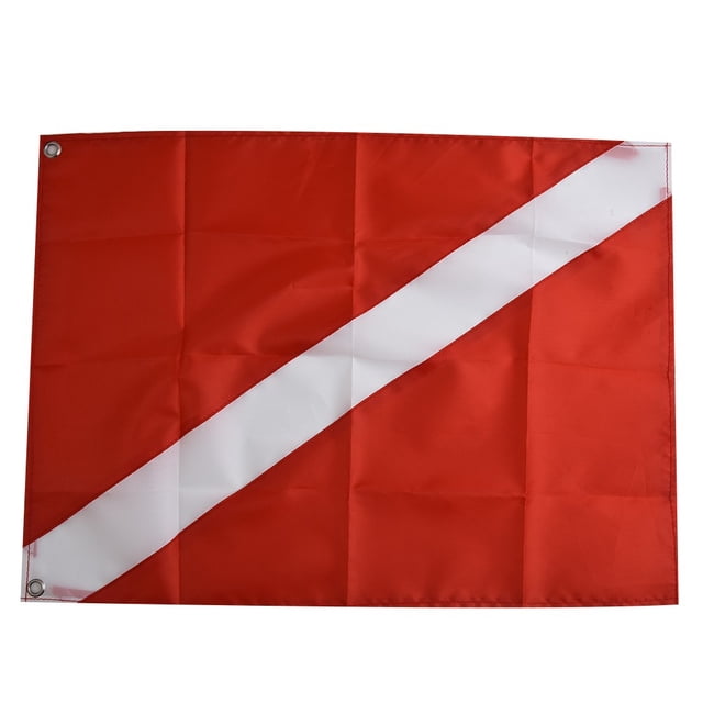 Lefu Scuba Dive Boat Flag Scuba Diving Sign Marker Lightweight red white