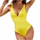 thumbnail image 5 of Traje de Baño con Correa de Bikini de Color Sólido Sexy para Mujeres, Traje de Baño Retro de Nylon con Almohadilla de Pecho para Piscina, Playa Y Verano, 5 of 9