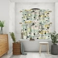 thumbnail image 5 of Retro 70s Mid Century Rod Pocket Valance Curtains,Minimalism Modern Rainbow Colorful Modern Boho Geometric Print 3Pcs Rod Pocket Window Treatment Tiers Valance,1 Valance(54"x18")+2 Tiers(27.5W x24L), 5 of 6