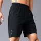 thumbnail image 2 of Pantalones cortos de seda helada para hombre, tallas grandes: pantalones finos de verano para correr, corte holgado, largo 5/4, ropa informal para la playa, poliéster, color liso, tallas M-XXXXL, p, 2 of 8
