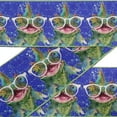 thumbnail image 2 of IBA Indianbeautifulart Orange Goggles & Frog Animal Ribbon&nbsp;Trim&nbsp;Tape Fabric Laces For Crafts Printed Velvet&nbsp;Trim&nbsp;9 Yards Sewing Accessories 4 Inches, 2 of 8