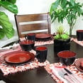 thumbnail image 4 of Gibson USA Soho Lounge Square 16 Pc. Dinnerware Set, Red, 4 of 6