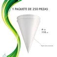 thumbnail image 3 of Conos De Papel Para Agua 118 ml 4 Oz 250 Pzas, 3 of 4