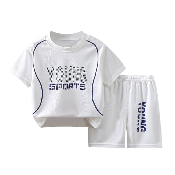 Toddler Baby Boy Summer Outfit Short Sleeve T Shirt Top Casual Shorts Set Clothes 6 12 18 24 Month, Size 5 Years