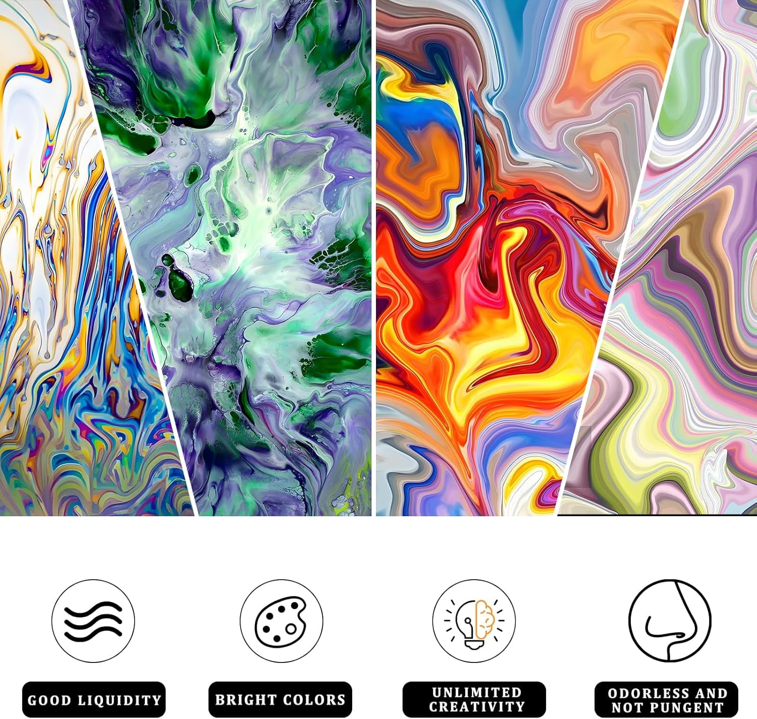 XIXISUSU Silicone Oil for Acrylic Pouring, Silicone Acrylic Paint Pouring Oil, 100% Pure Liquid Oils to Create Cells in Paintings - Professional Fluid Art Supplies (8 oz)