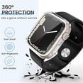 thumbnail image 3 of LEIXIUER All-around Case for Apple Watch Case 40mm 45 mm 41 mm 44mm 42mm 38mm Ultra-thin TPU Clear Frame Soft Cover for iWatch Series 3 6 7 5 4 3 2 1 SE -Diamond, 3 of 9