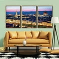 thumbnail image 3 of IDEA4WALL 3 Piece Framed Canvas Wall Art for Living Room, Bedroom Italy City Landscape Canvas Prints for Modern Home Decoration Ready to Hang, 3 of 4