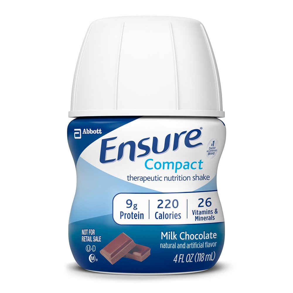 Ensure Compact Nutrition Shake, 9g of protein, Chocolate, 4 fl oz, 24