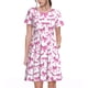 thumbnail image 1 of Fotbe Pink bows Vestido Largo de Moda para Mujer, Vestido Tipo Camiseta con Manga Corta y Estilo Casual a Rayas y Bloques de Color, 1 of 6