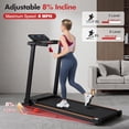 thumbnail image 4 of Treadmill with 8% Incline, Portable Treadmills for Home with Handle, Foldable Treadmills with 265 Lbs Capacity, 3.0HP Treadmill with 4 Adjustable Support Feet, 4 of 12