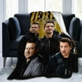 thumbnail image 2 of Jeremy Renner Blanket Flannel Soft Throw Blankets for Bedroom Livingroom Sofa Home 50""X40"", Black, 2 of 6