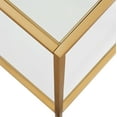 thumbnail image 3 of Evelyn&Zoe Winthrop Rectangular TV Stand with Glass Shelves for TV's up to 75", Brass, 3 of 9