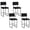 Black, variant on Gymax Set of 4 Counter Height Bar Stools 26'' Counter Stools w/ Metal Frame & Footrest White & Black