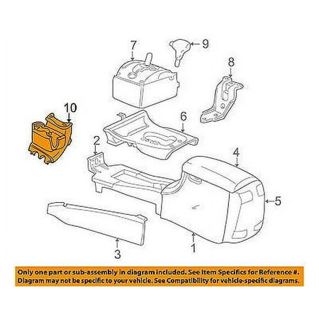 Dodge CHRYSLER OEM 03-04 Intrepid Center-Console-Cup Holder XQ35XDVAA